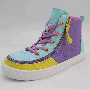 BILLY Footwear Girls' Haring Colorblock Zipper Sneakers - Size 3